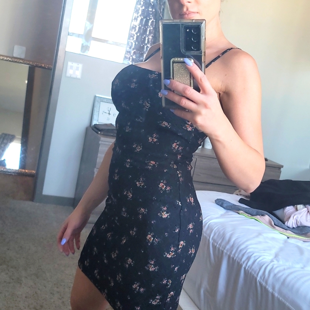 Feeling Sweet And Stylish Eyelet Mini Dress